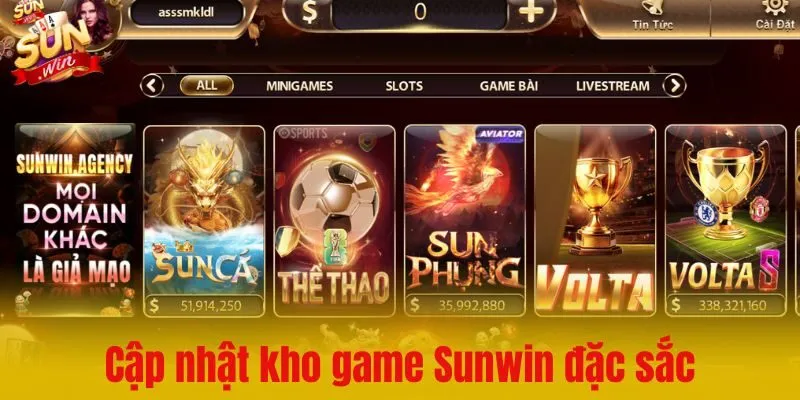 Cập nhật kho game đặc sắc tại cổng game Sunwin có gì?