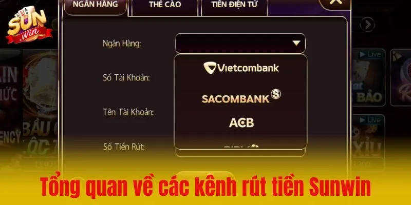Tổng quan về các kênh rút tiền Sunwin hỗ trợ