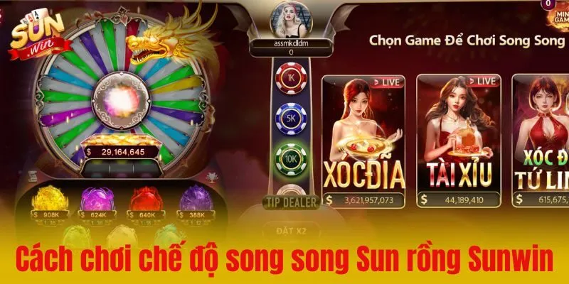 Cách chơi chế độ song song tại Sun rồng Sunwin