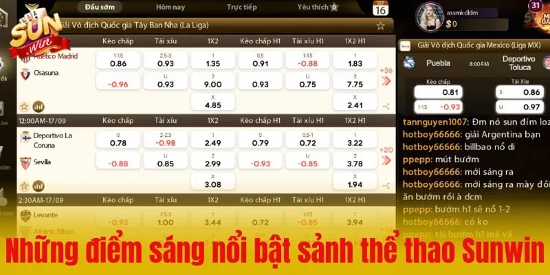 Những điểm sáng làm nổi bật sảnh thể thao Sunwin