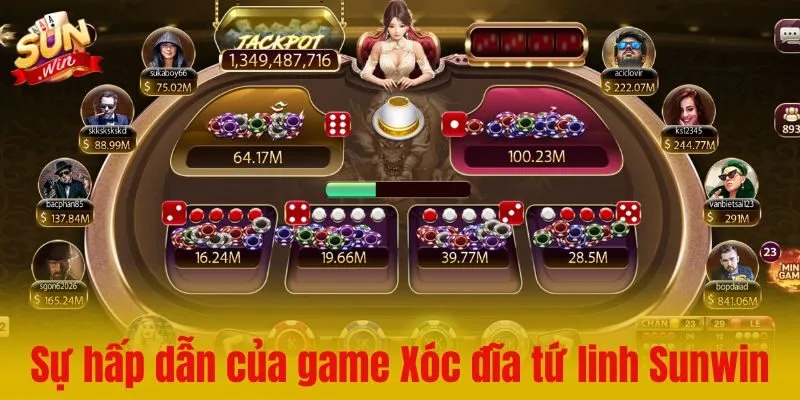 Sự hấp dẫn của game Xóc đĩa tứ linh Sunwin